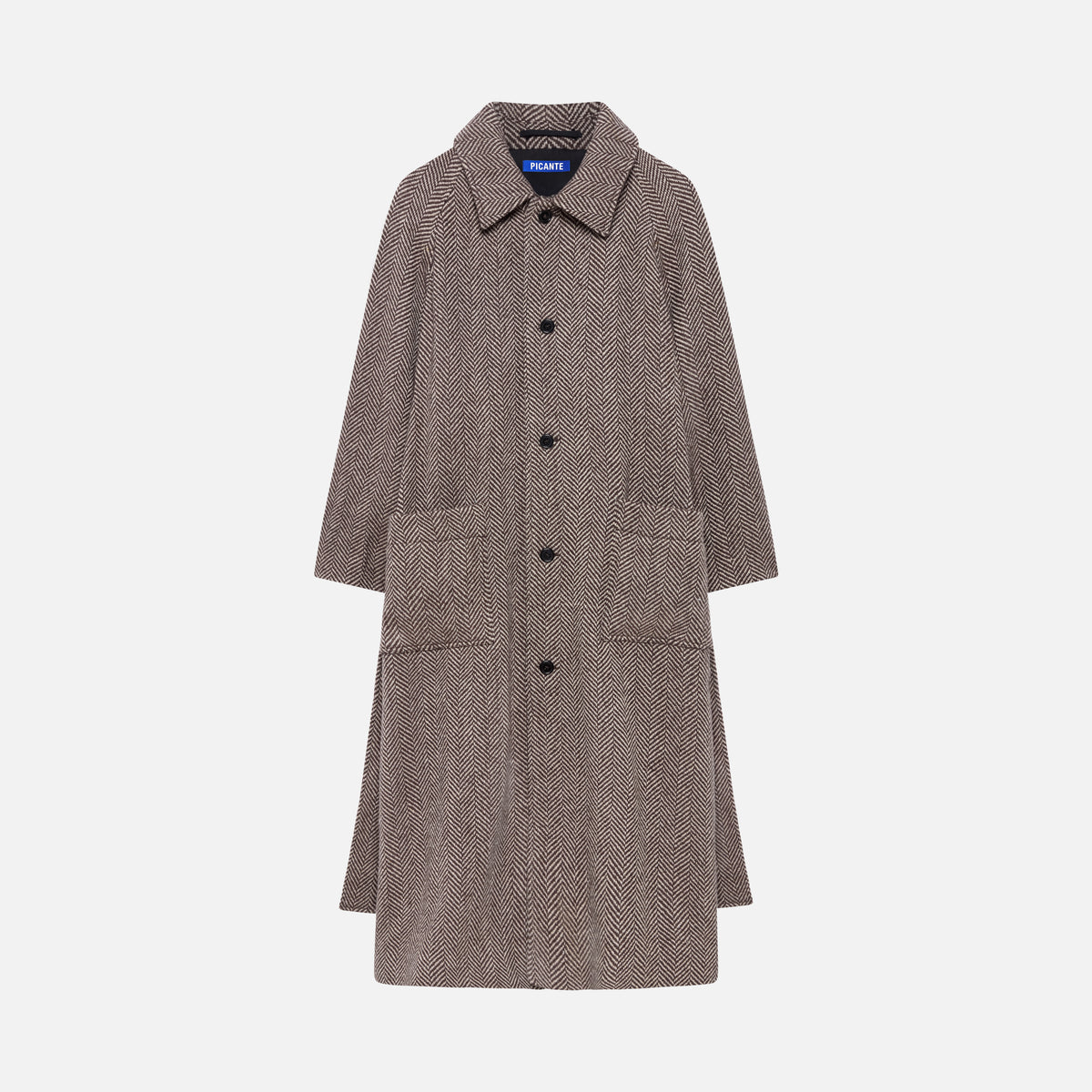 WOOL HERRINGBONE OVERCOAT
