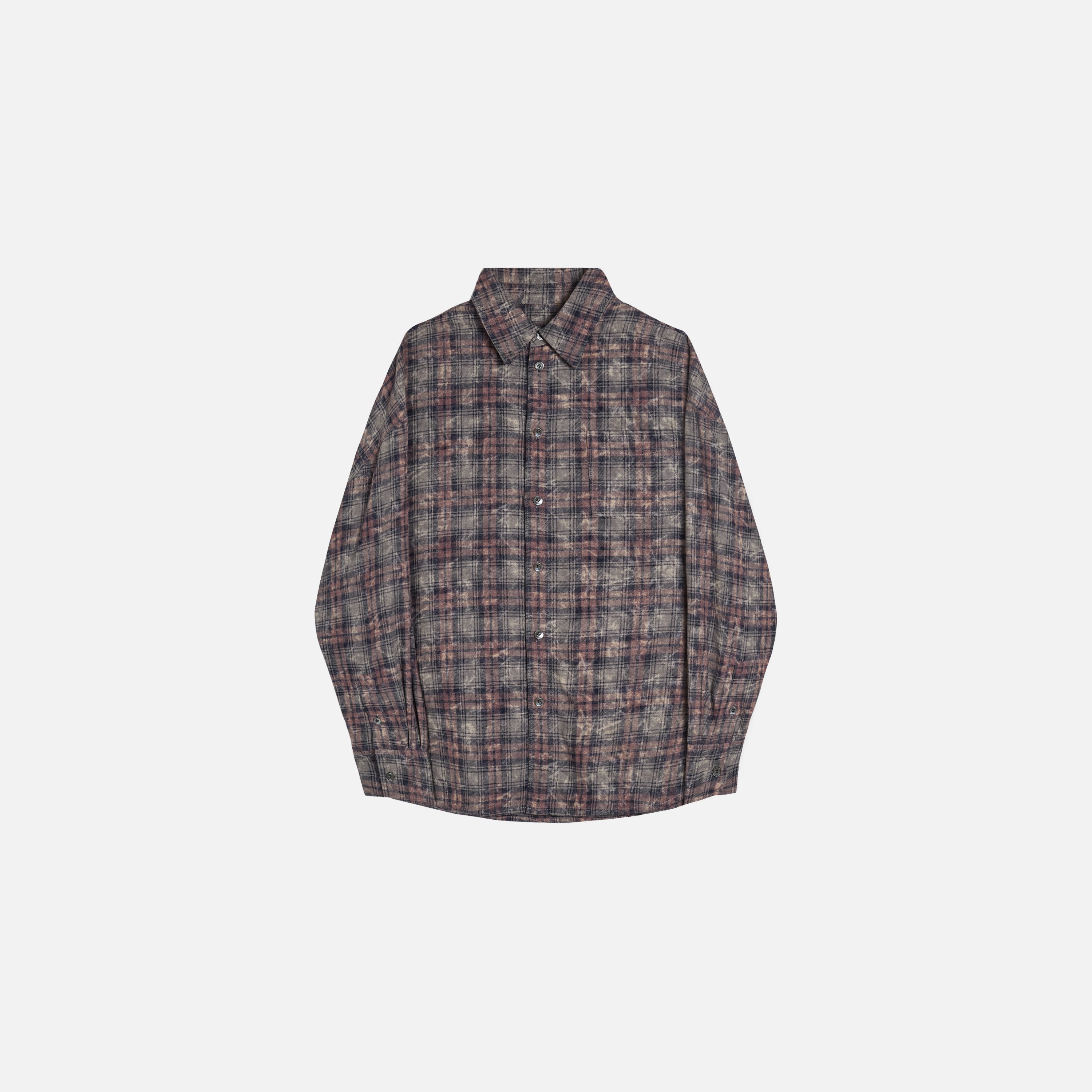 Rocco Shirt Bleached Check Twilight – PICANTE