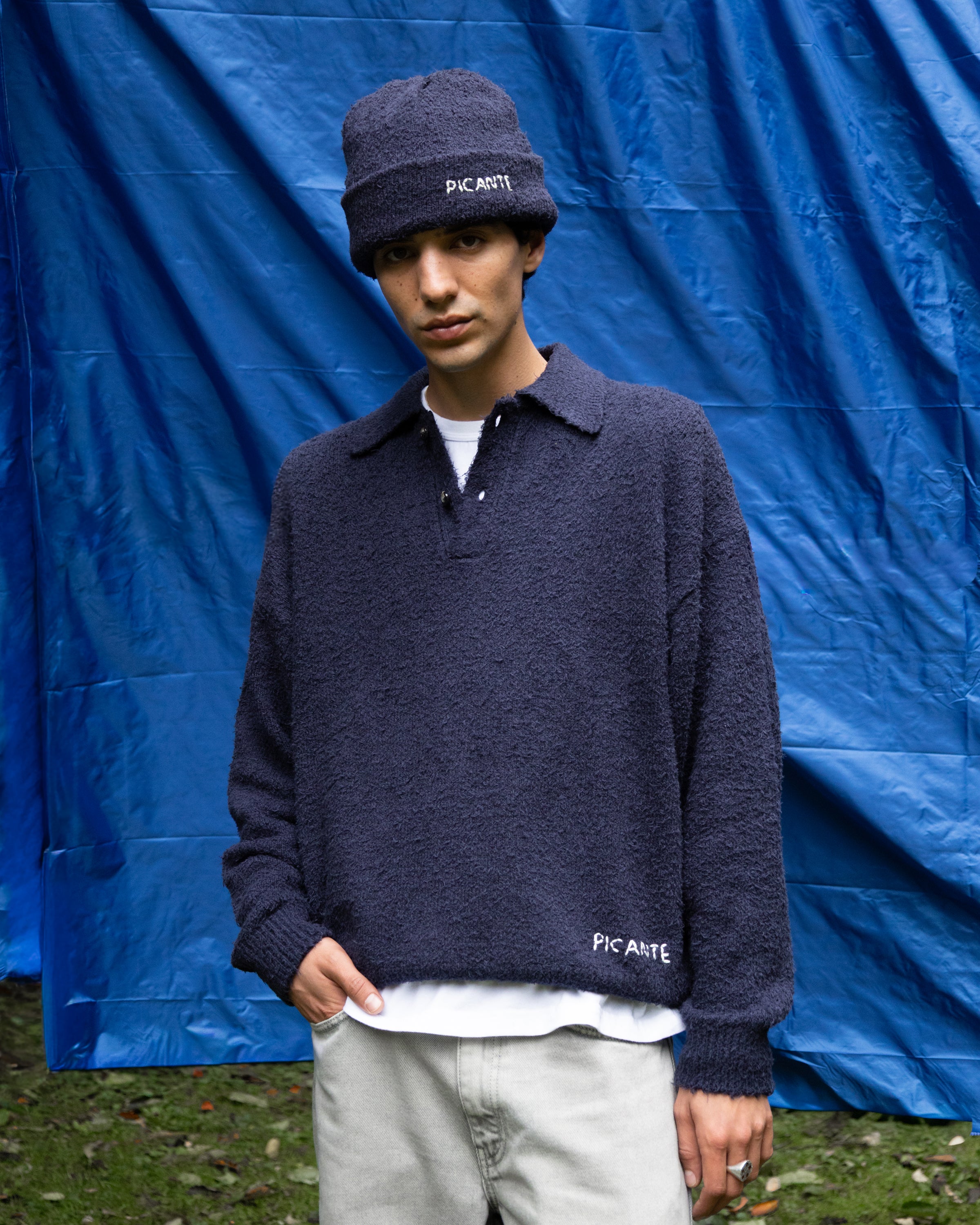 Shaggy Knit Polo