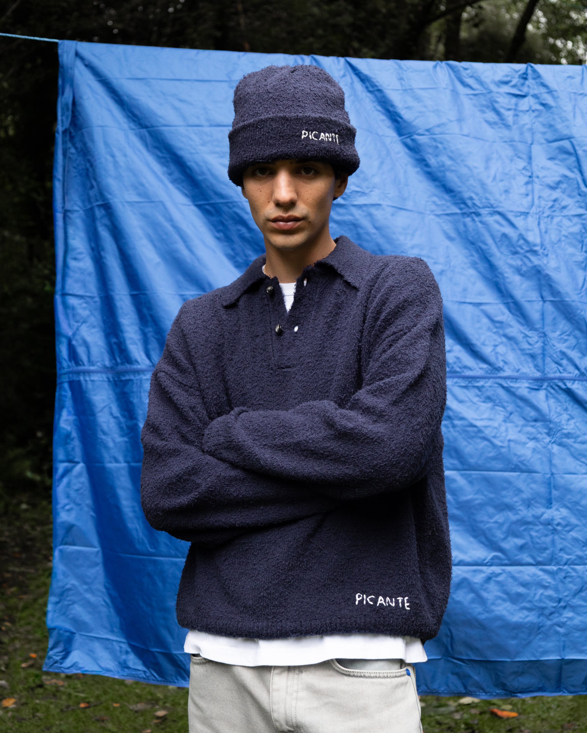 Shaggy Knit Polo