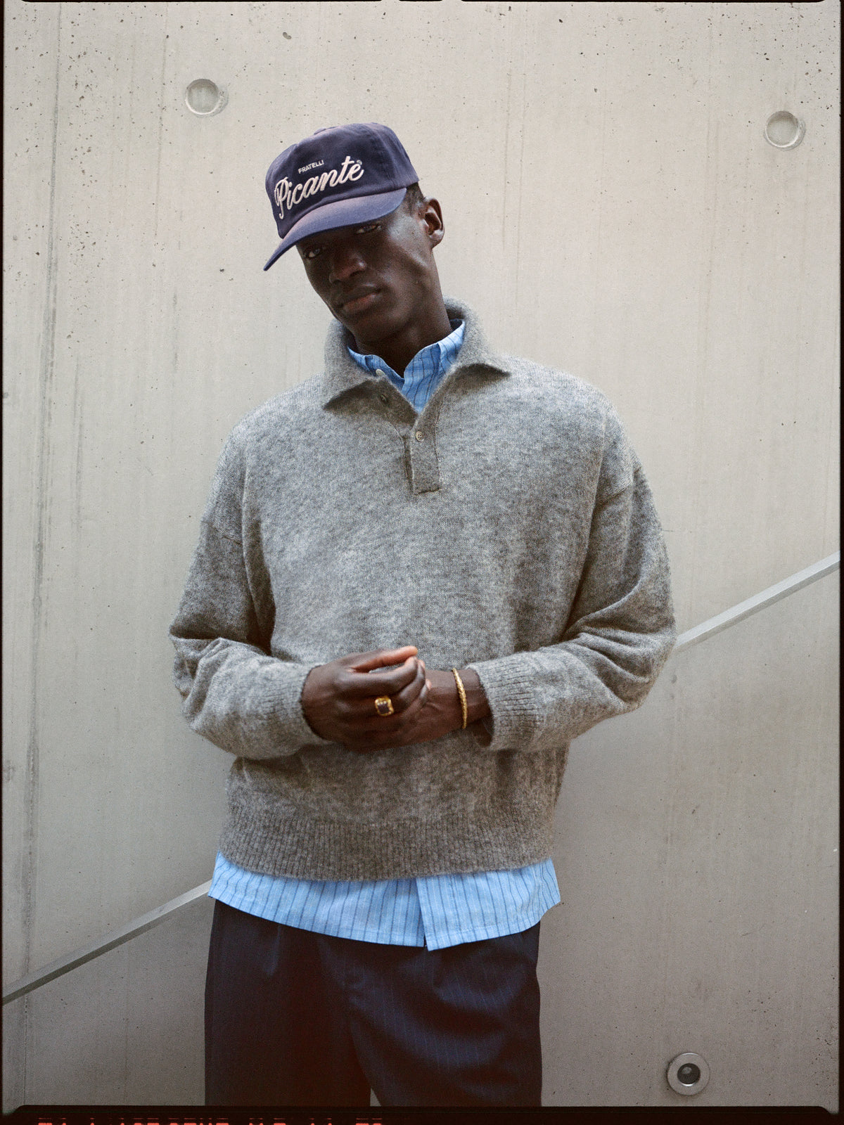 Mohair Knit Polo