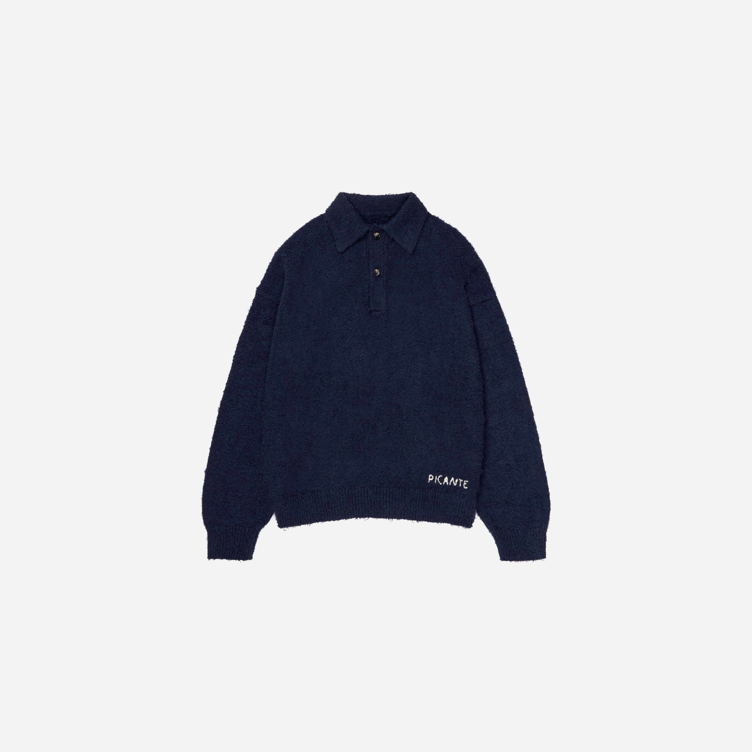 トップス RADIANT Shaggy polo knit Shaggy Knit Polo Polo – PICANTE