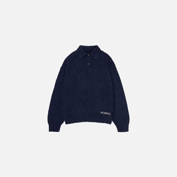 Shaggy Knit Polo Polo – PICANTE