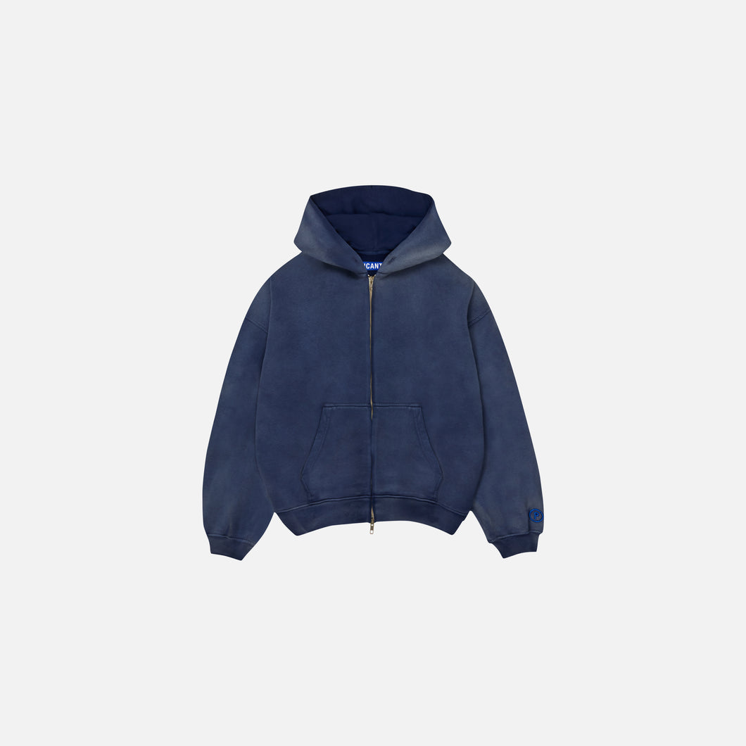 Navy blue zip up hoodie best sale