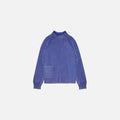 Washed Raw Edge Roll-Neck Sweater