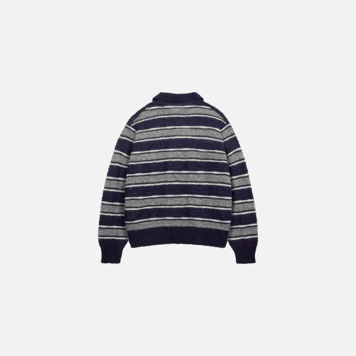 Invitation Mohair Knit Stripe Polo
