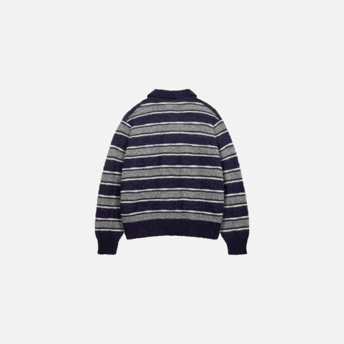 Invitation Mohair Knit Stripe Polo