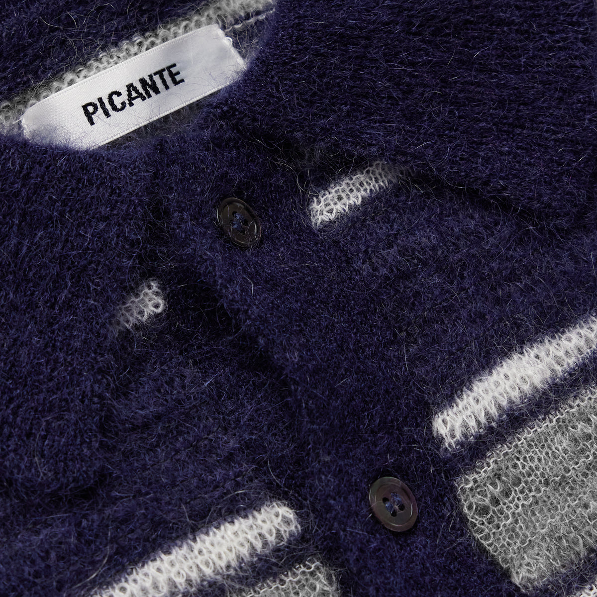 Invitation Mohair Knit Stripe Polo