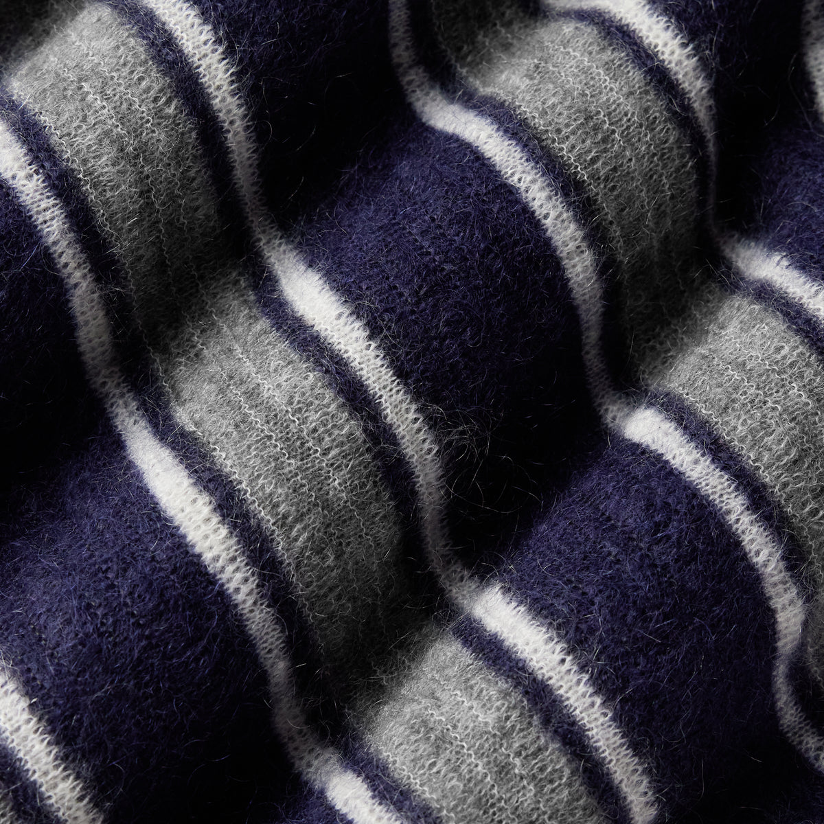 Invitation Mohair Knit Stripe Polo