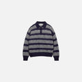 Invitation Mohair Knit Stripe Polo