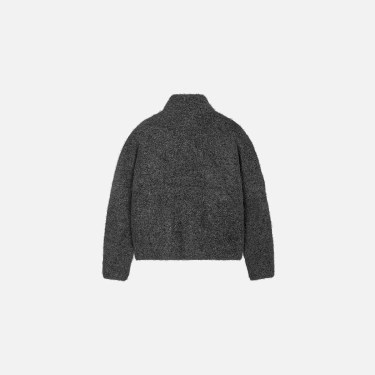 Alpaca Zip Funnel Knit Sweater