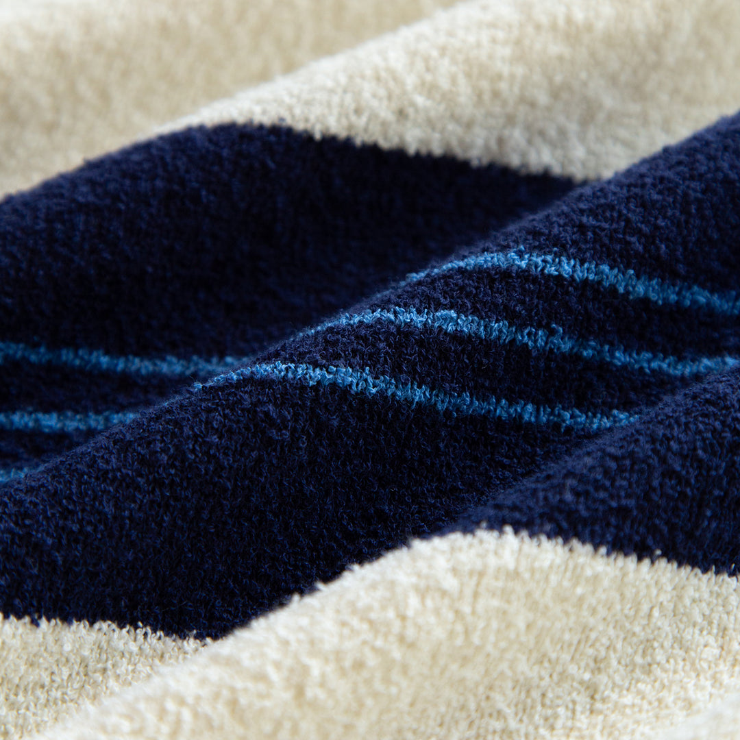 BOUCLE KNIT STRIPED SWEATER
