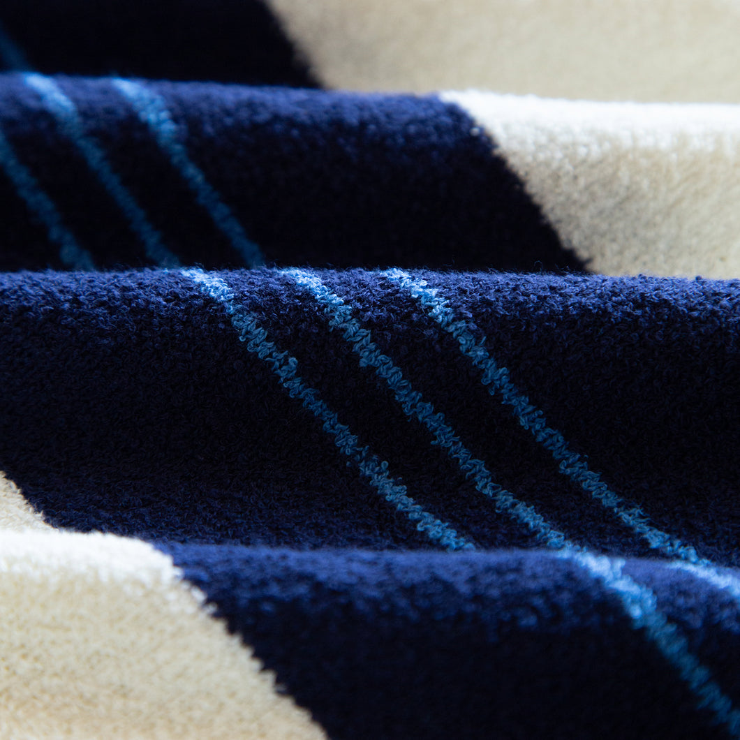 BOUCLE KNIT STRIPED SWEATER