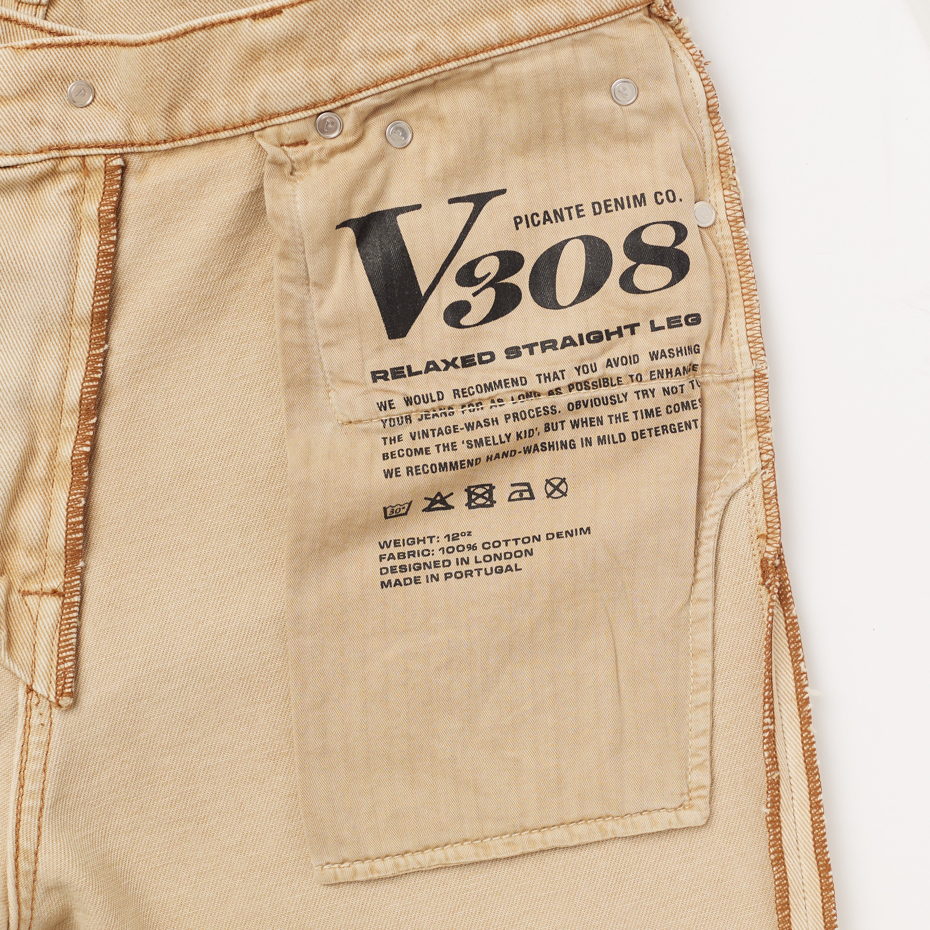 Straight Leg Denim Jeans V308