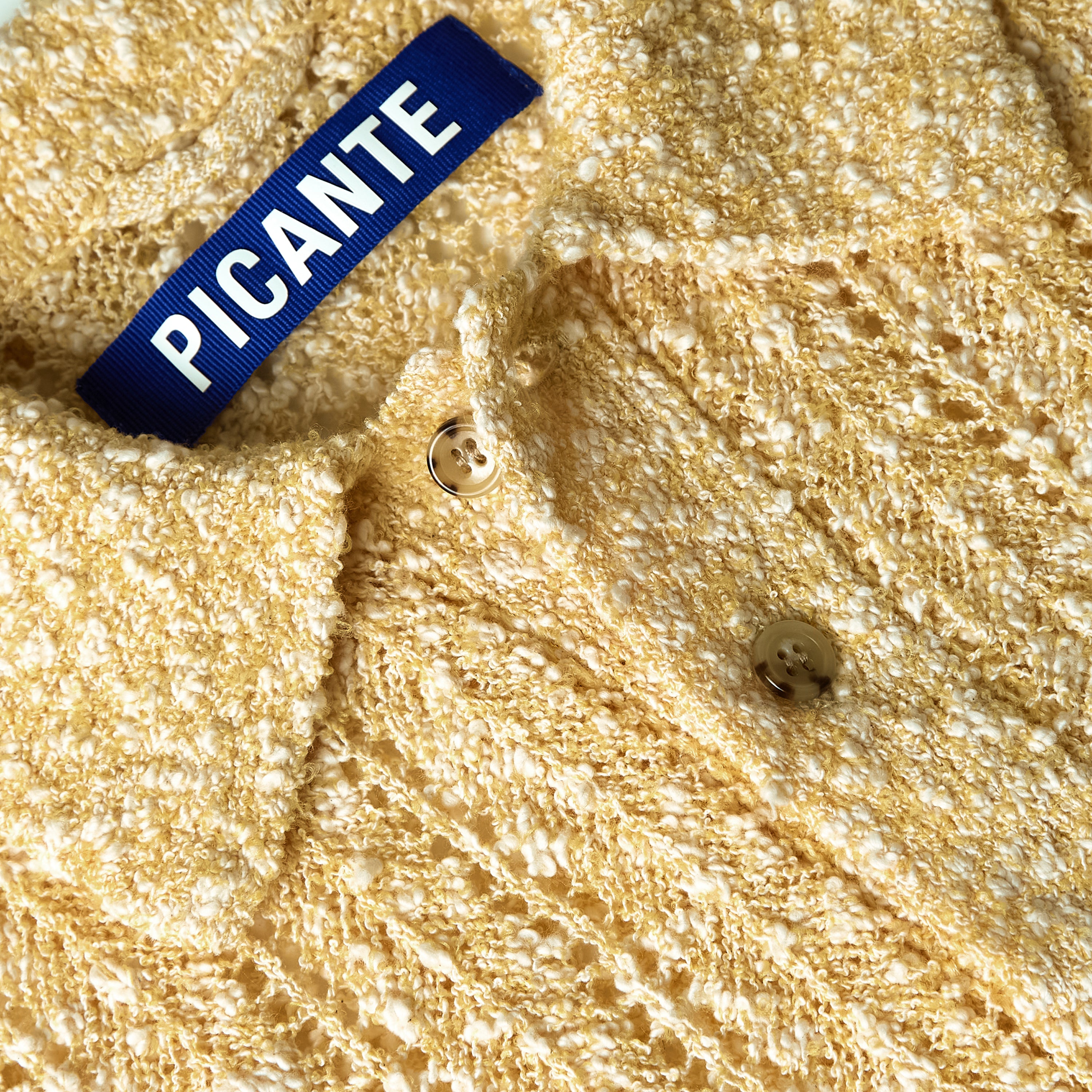 Pointelle Knit Polo Shirt