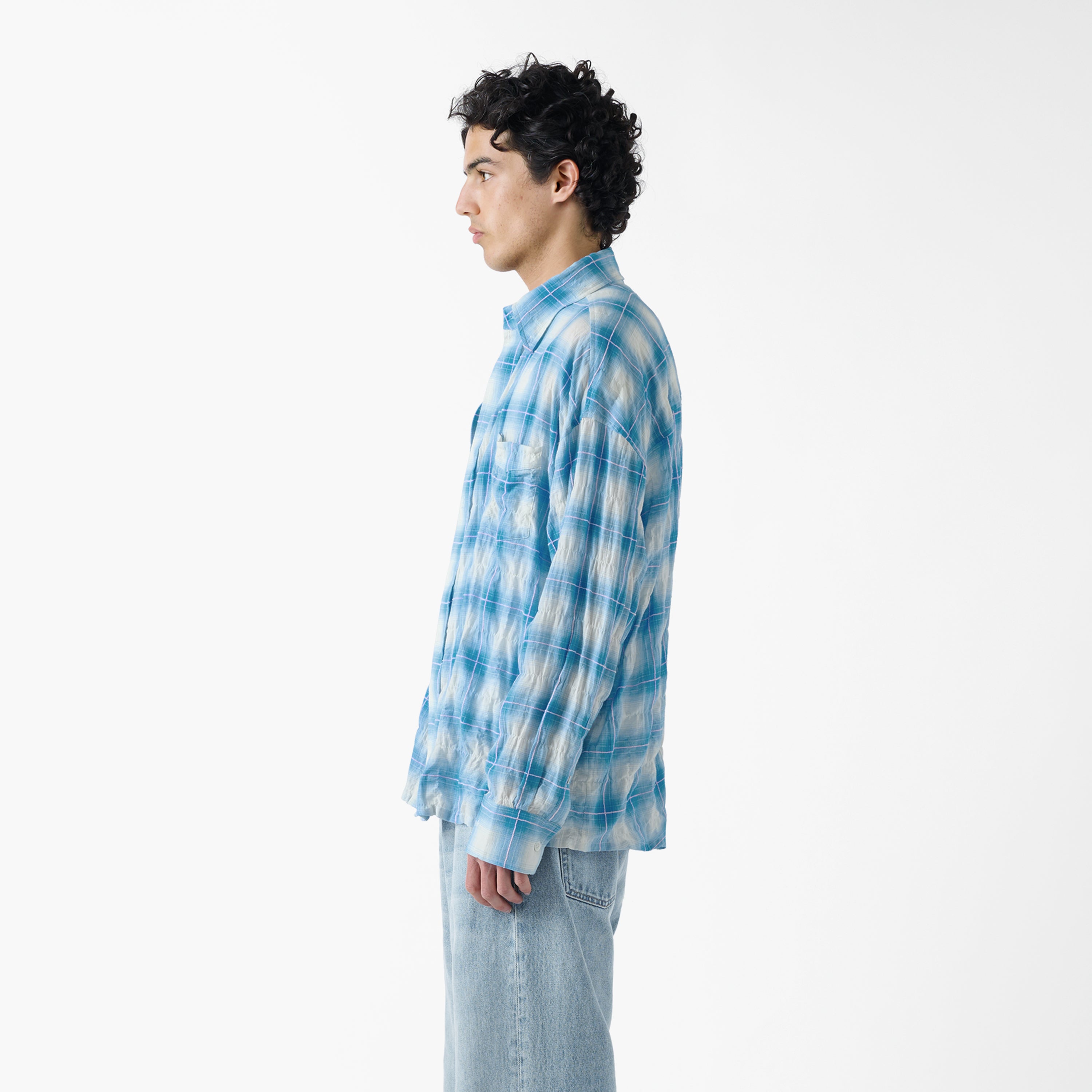 Rocco Shirt Threadlight Crinkle Check