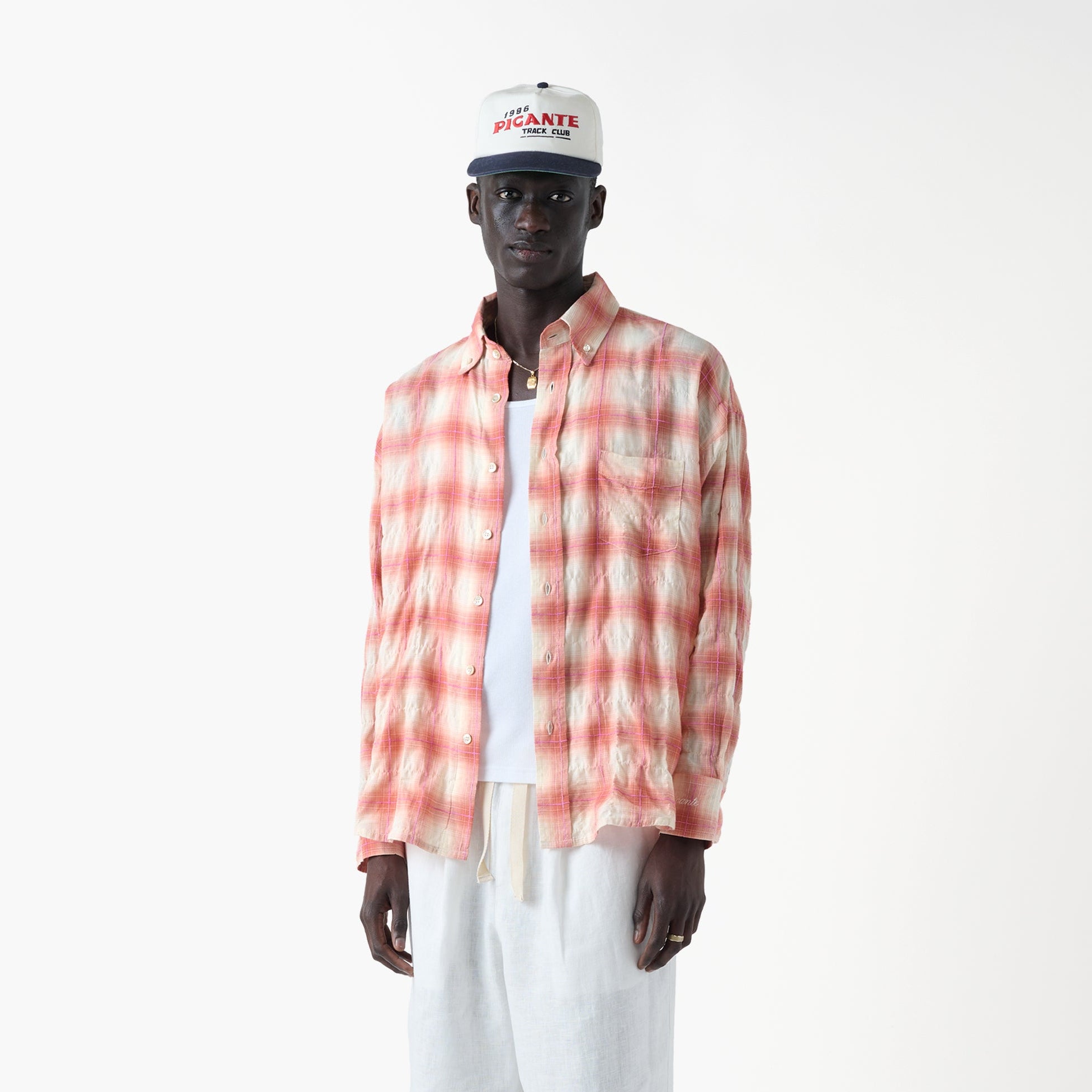Rocco Shirt Threadlight Crinkle Check