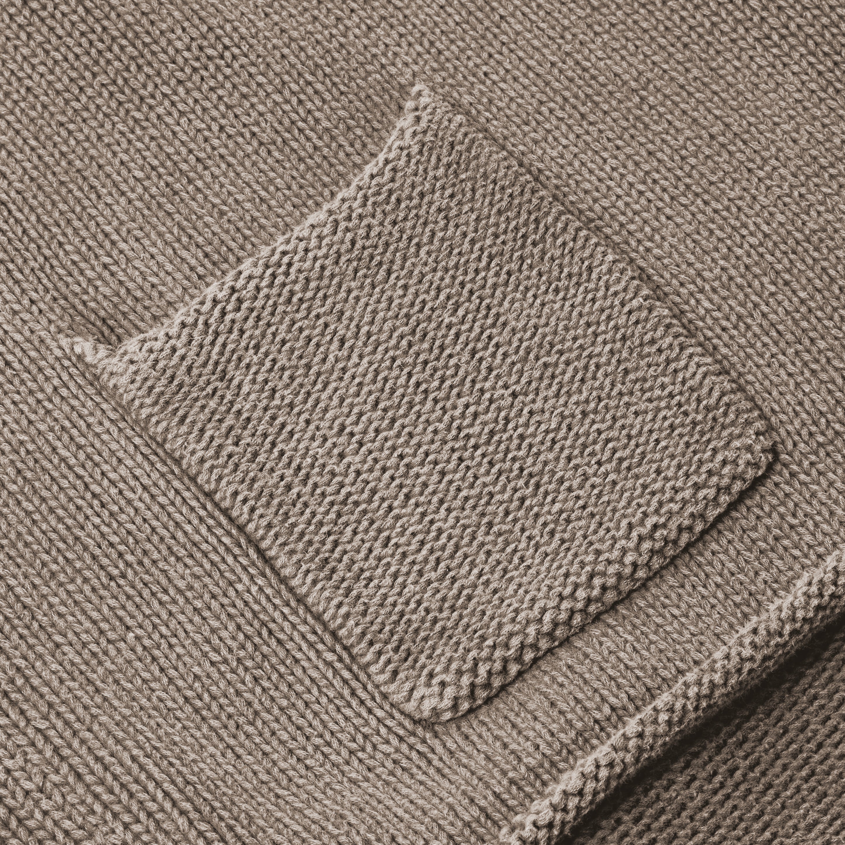 Washed Raw Edge Roll-Neck Sweater
