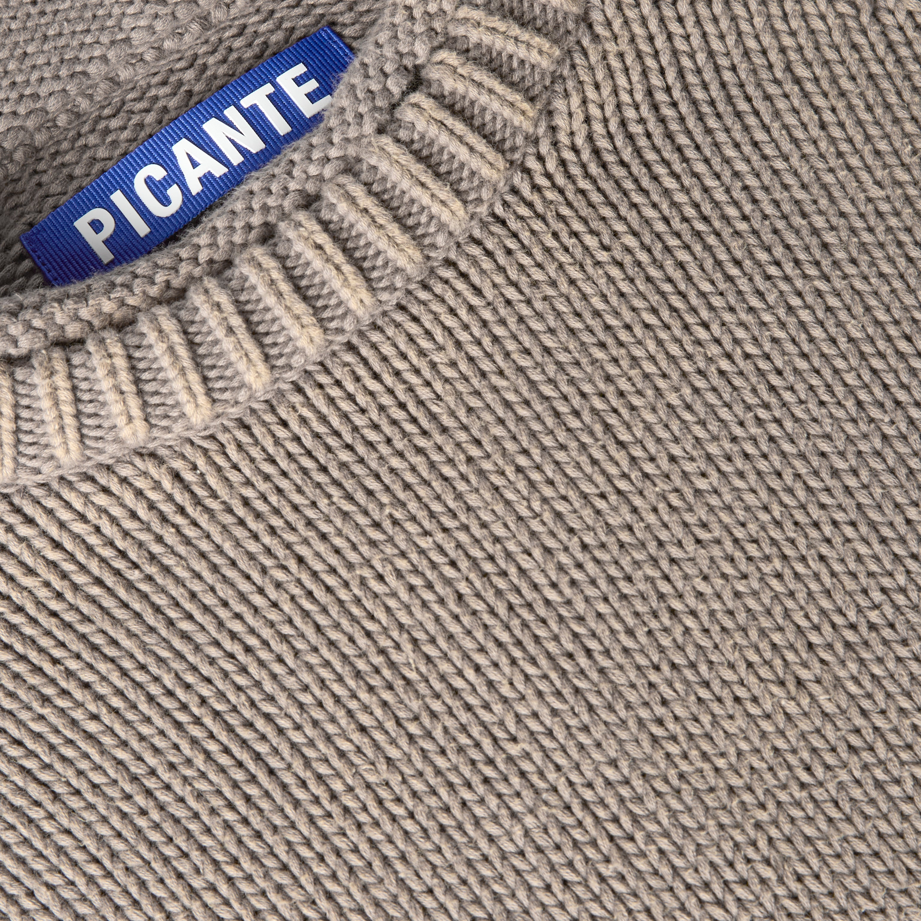 Washed Raw Edge Roll-Neck Sweater