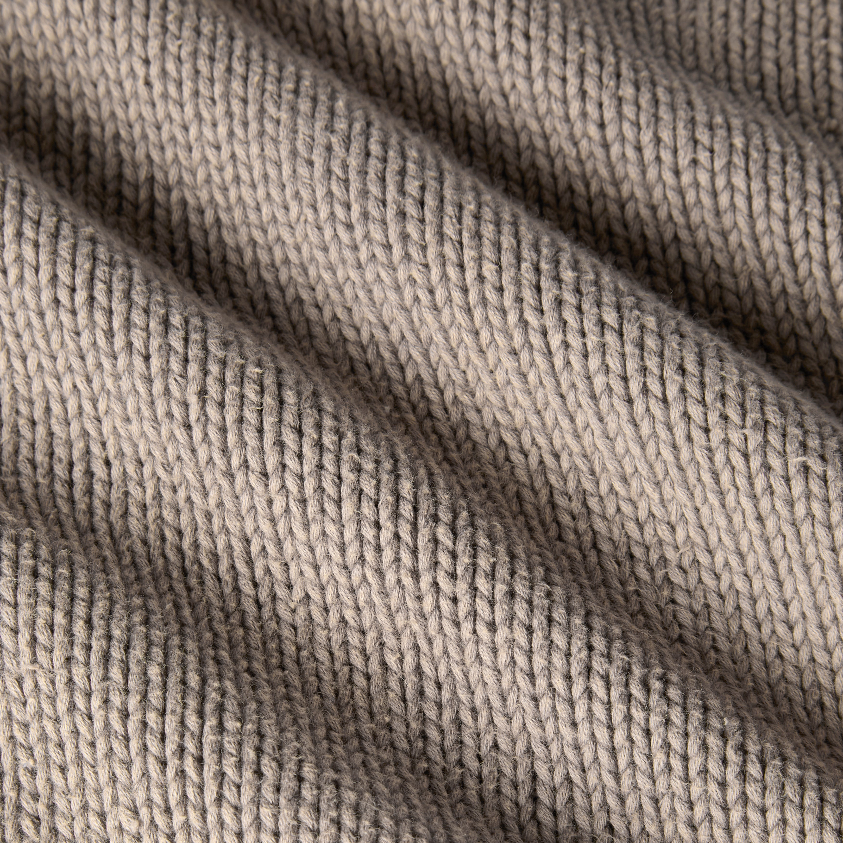 Washed Raw Edge Roll-Neck Sweater