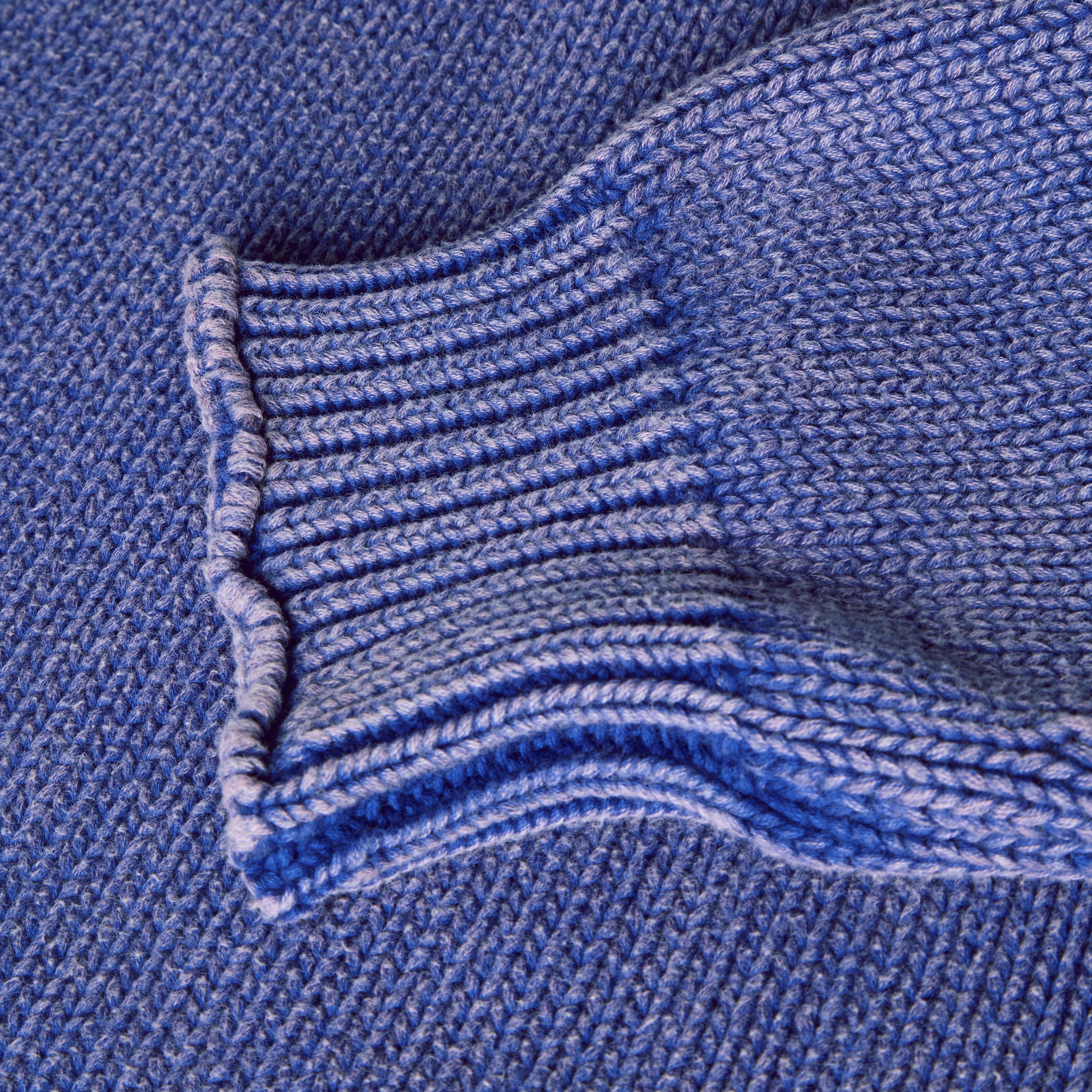 Washed Raw Edge Roll-Neck Sweater