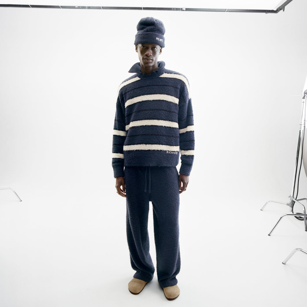 Shaggy Stripe Knit Sweater – PICANTE