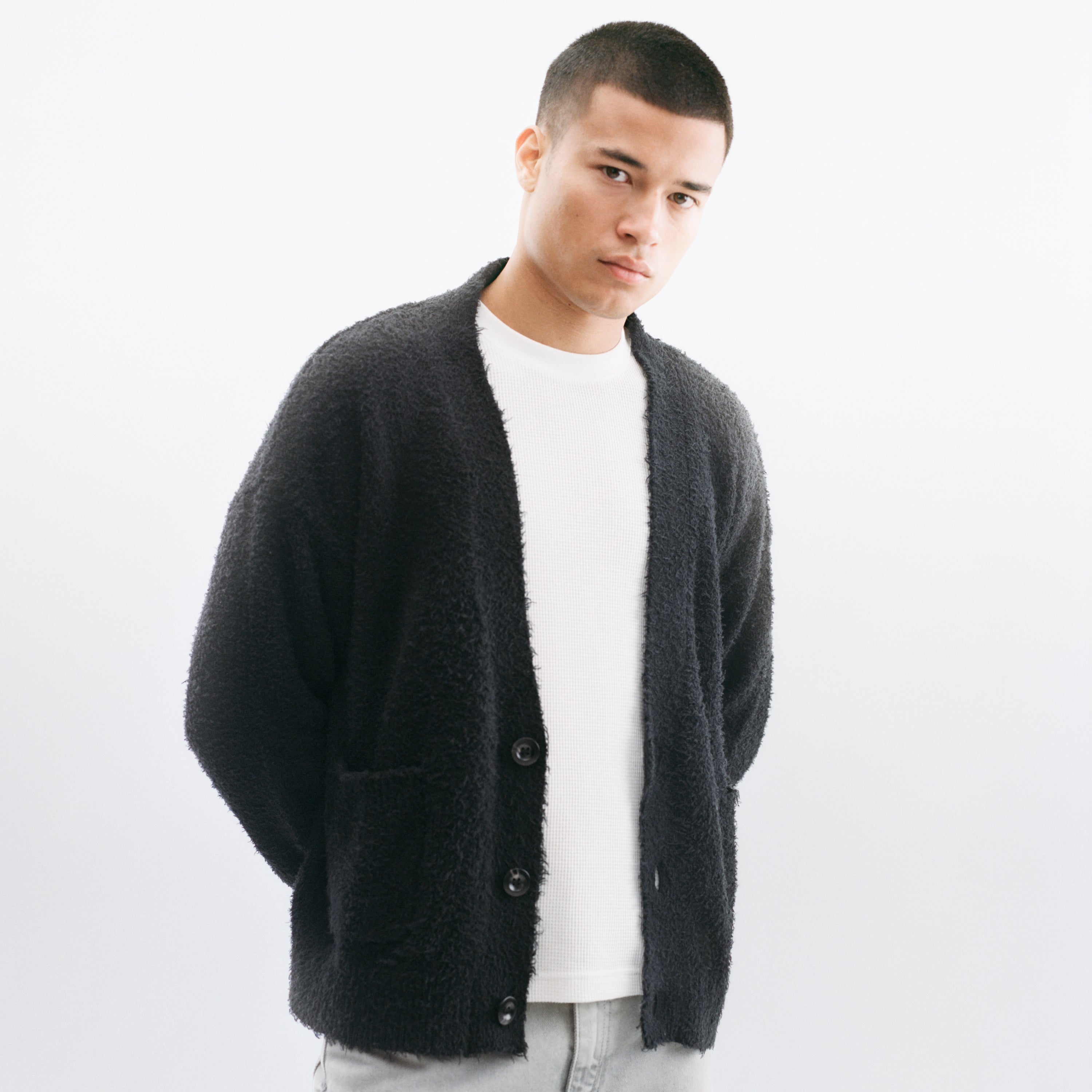 Shaggy Knit Cardigan