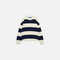 Boucle Knit Striped Sweater