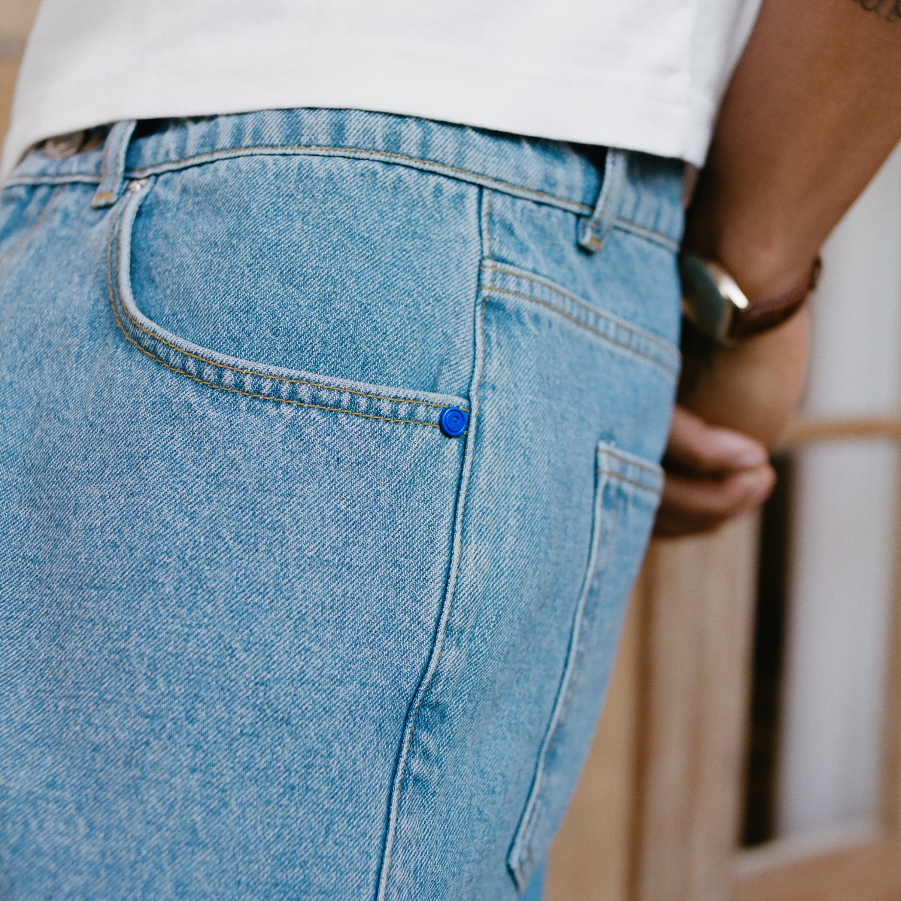 Denim Deck Shorts V305 Blue Jobs Wash – PICANTE