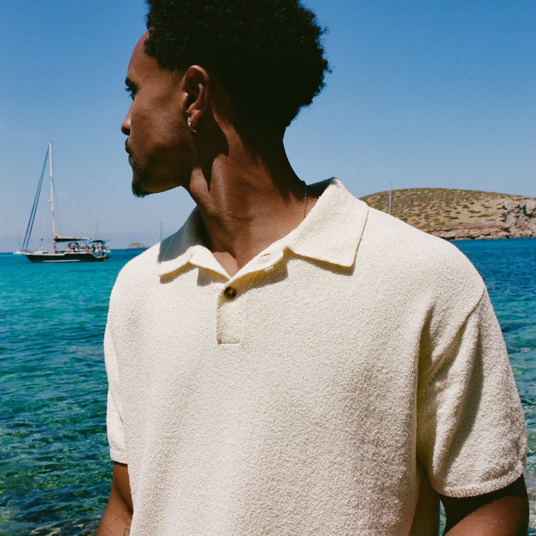 BOUCLE SHORTSLEEVE POLO SHIRT
