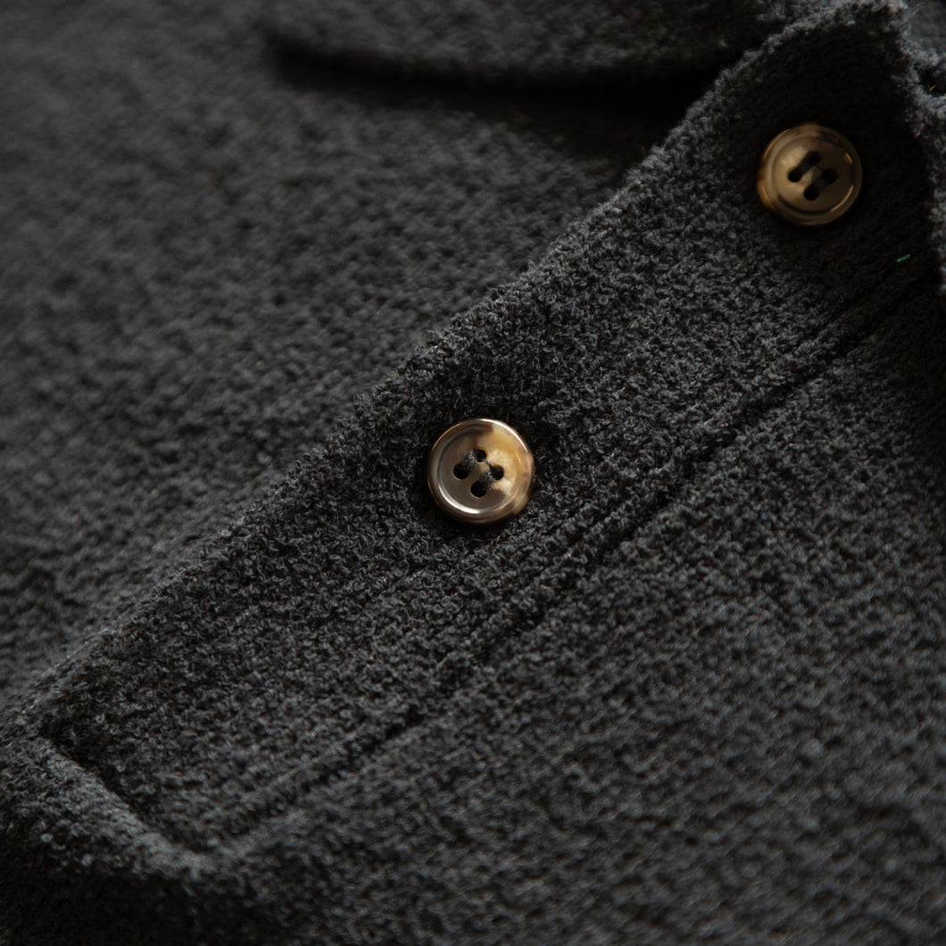 BOUCLE LONGSLEEVE POLO SHIRT