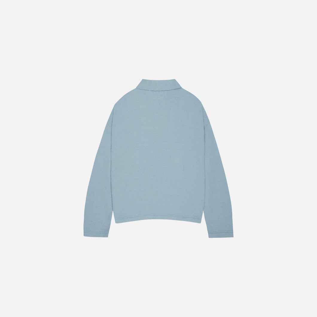 BOUCLE LONGSLEEVE POLO SHIRT