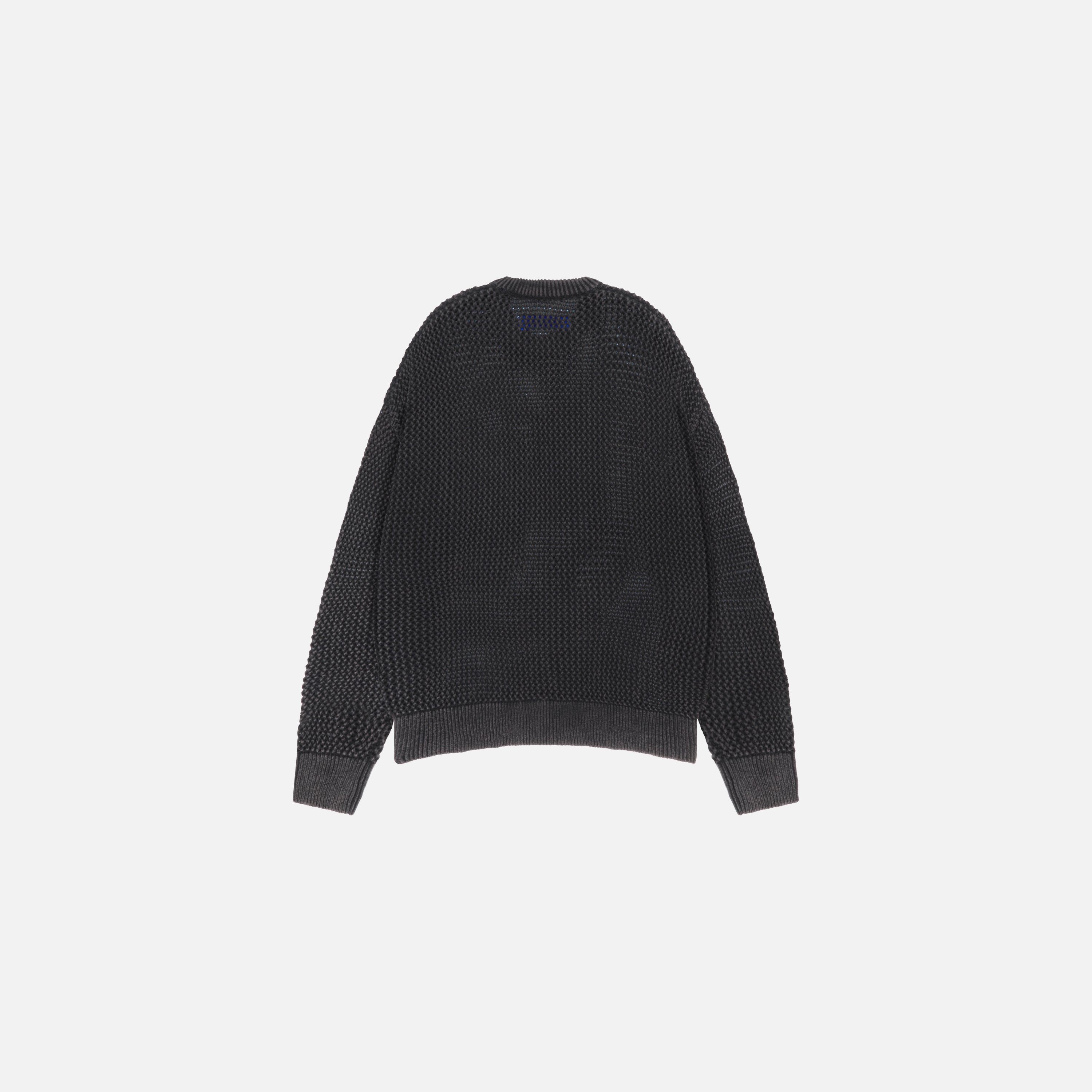Loose Gauge Knit Sweater Snow Washed Black – PICANTE