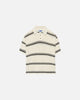 Mesh Knit Striped Polo