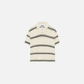 Mesh Knit Striped Polo