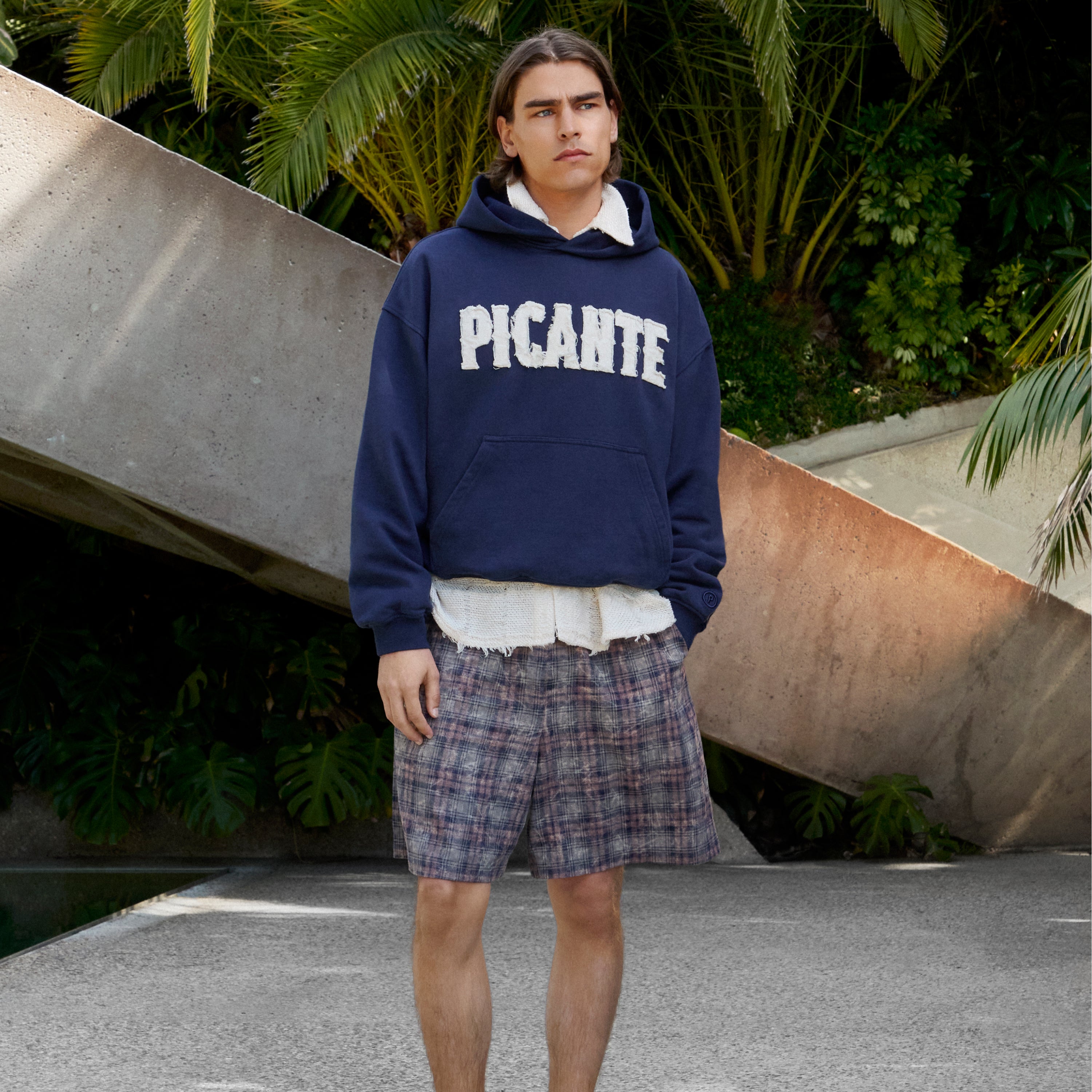 Rocco Shirting Shorts Bleached Check