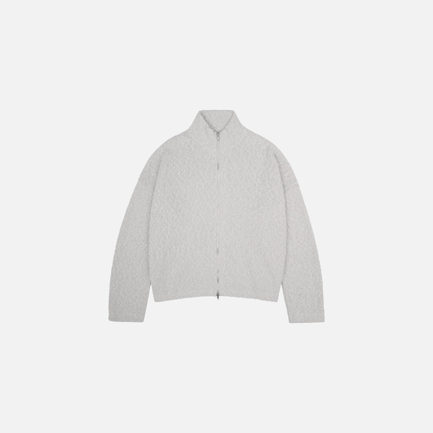 Boucle Hover Zip-Through Knit