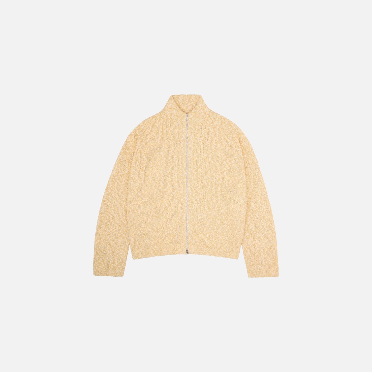 Boucle Hover Zip-Through Knit