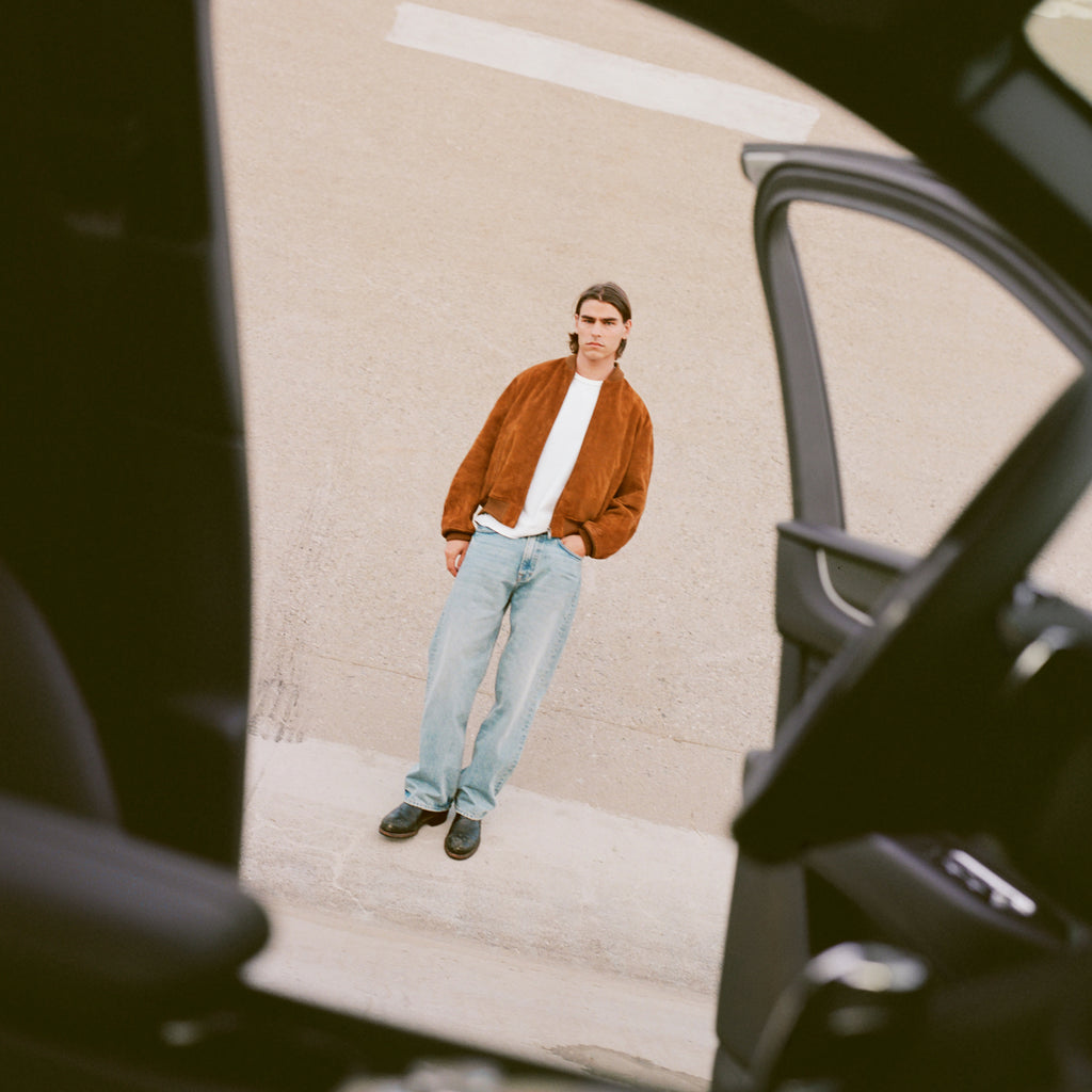 Suede Bomber Jacket