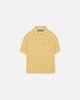Pointelle Knit Polo Shirt