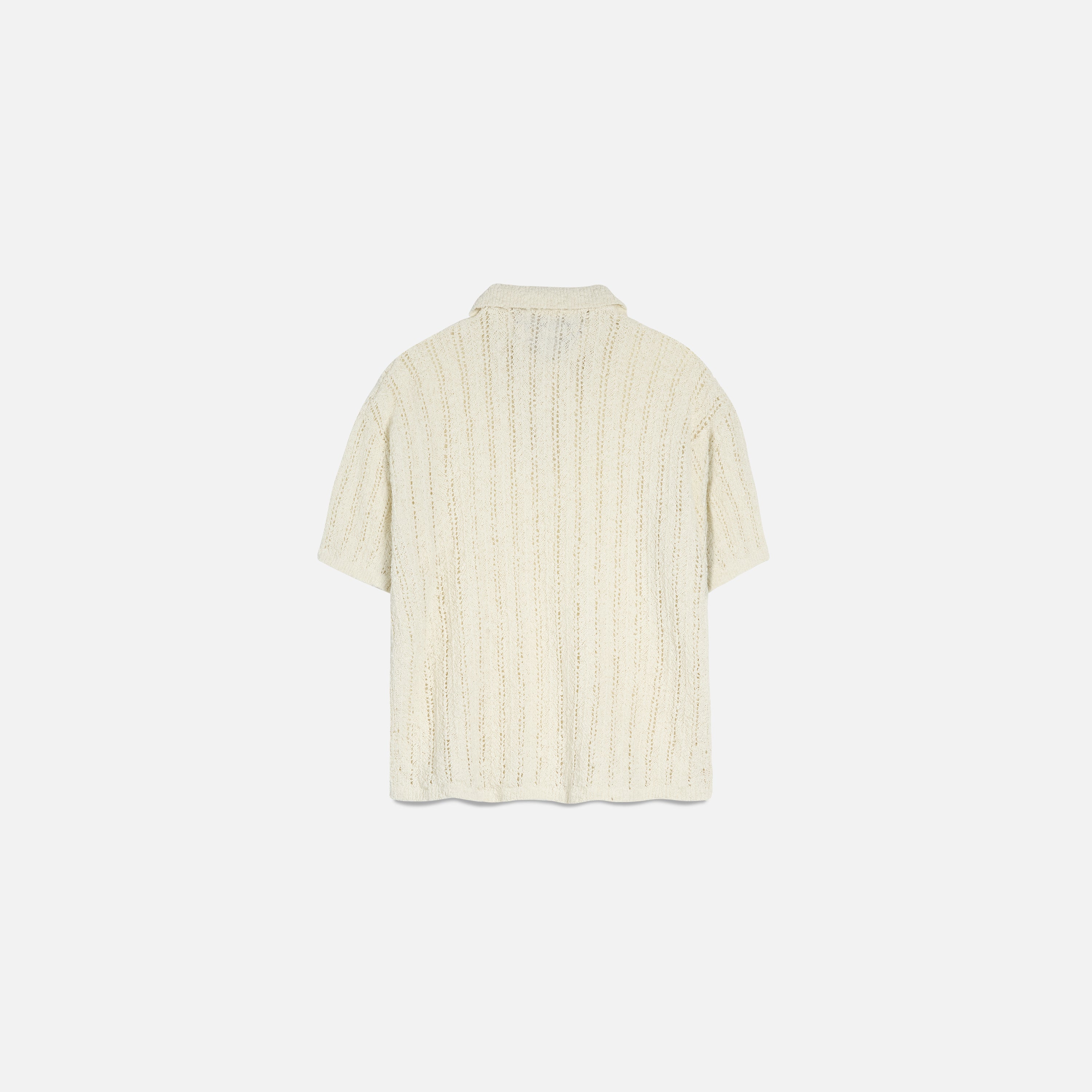 Pointelle Knit Polo Shirt