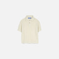 Pointelle Knit Polo Shirt