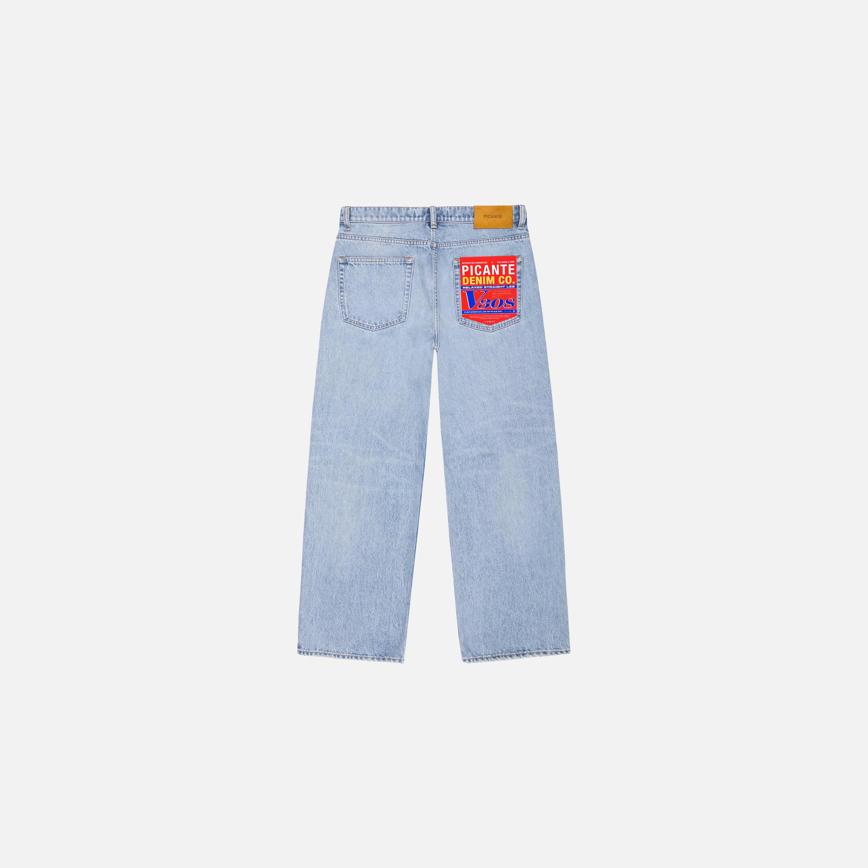 Straight Leg Denim Jeans V308