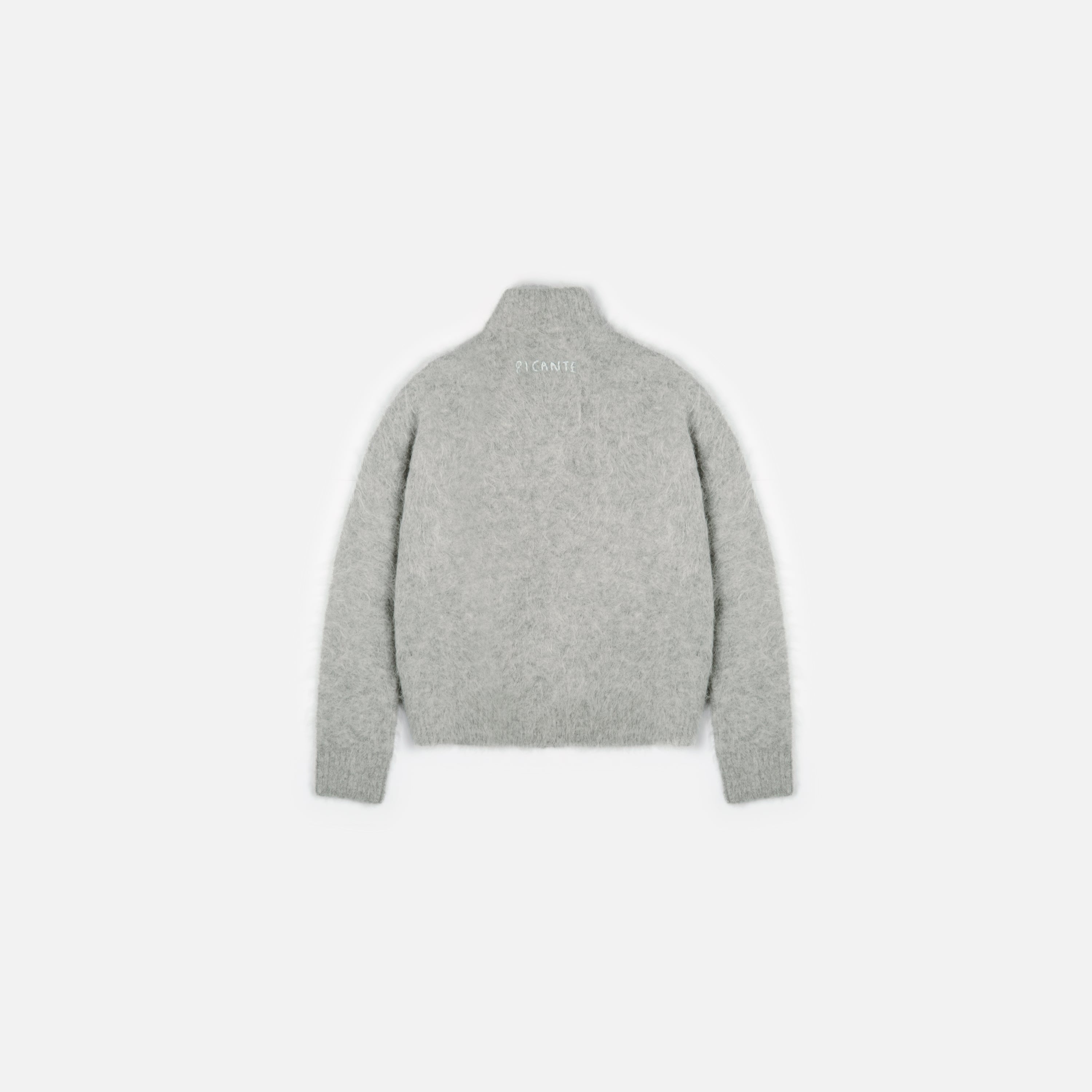 Alpaca Zip Funnel Knit Sweater