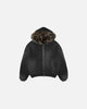 Faux Fur Lined Sun-Faded Zip-Up Hoodie