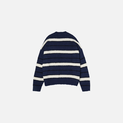 Shaggy Stripe Knit Sweater