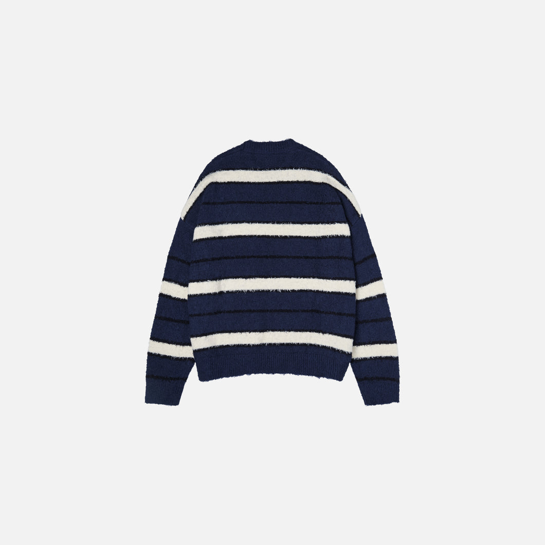 Shaggy Stripe Knit Sweater – PICANTE