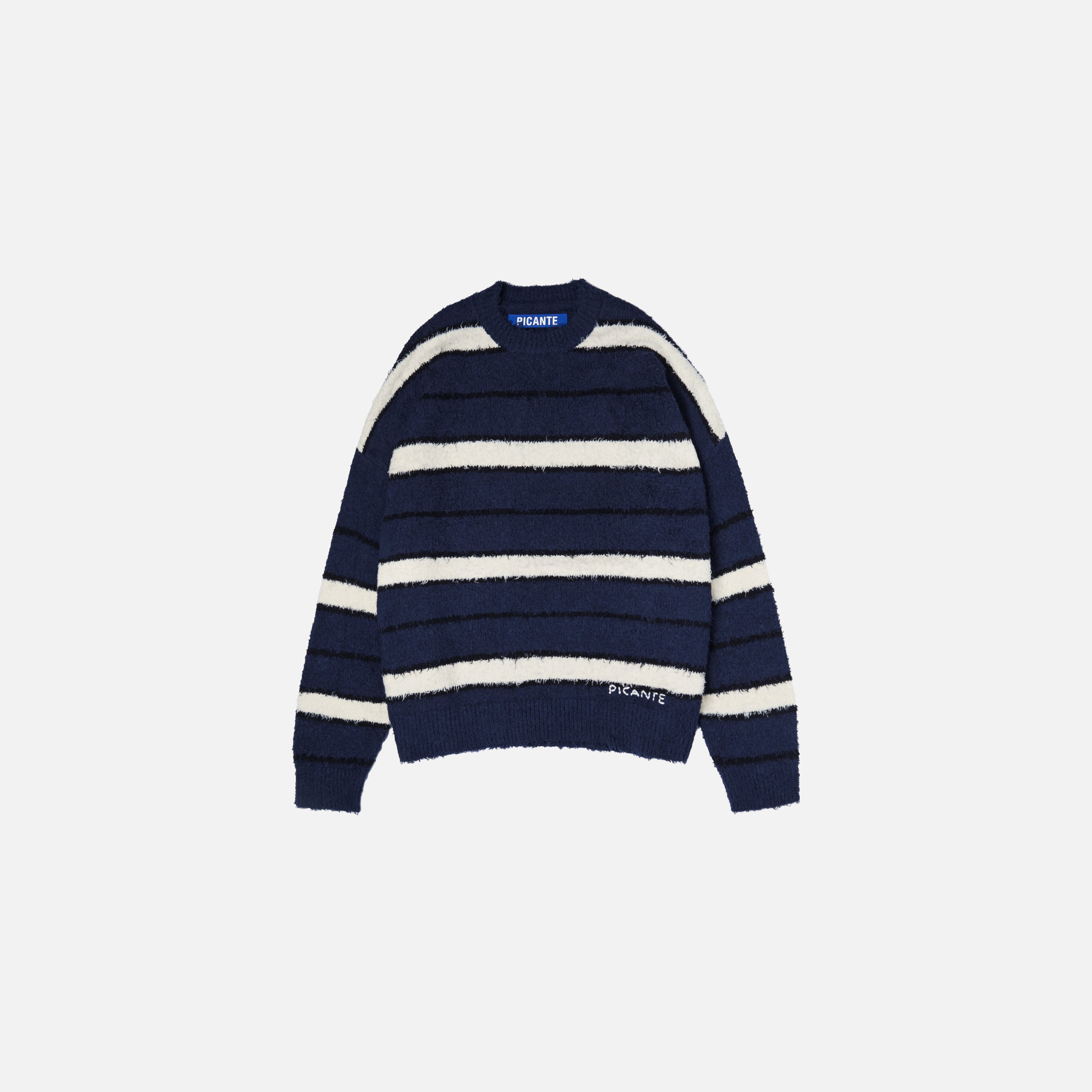 Shaggy Stripe Knit Sweater