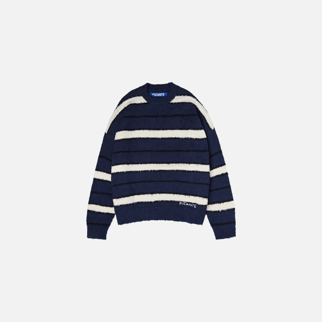 Shaggy Stripe Knit Sweater – PICANTE