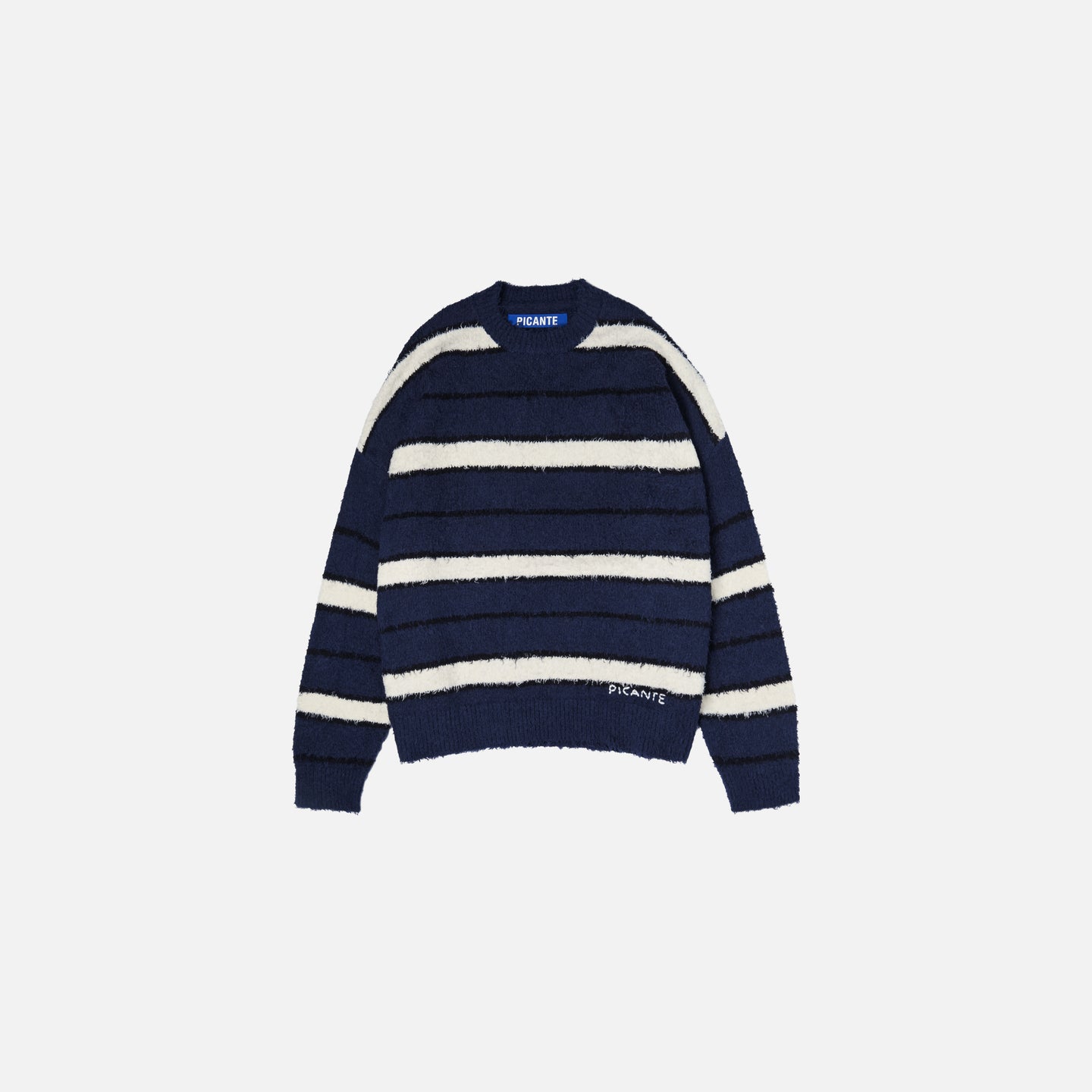 SHAGGY STRIPE KNIT SWEATER
